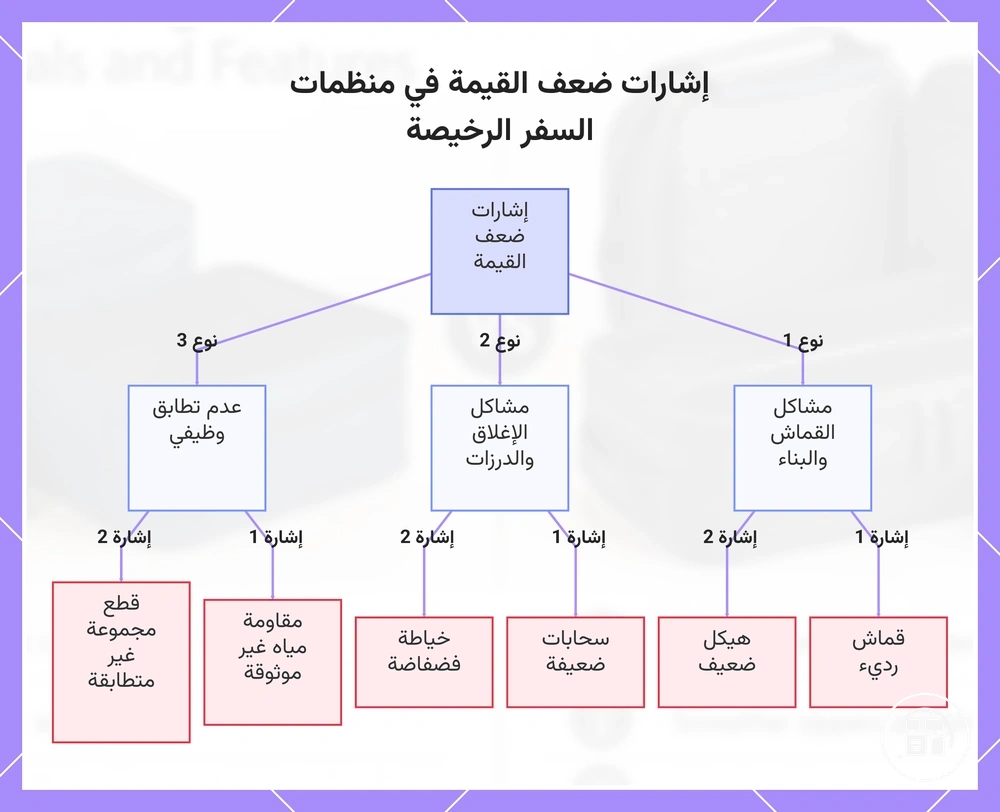 إشارات ضعف القيمة في منظمات السفر الرخيصة