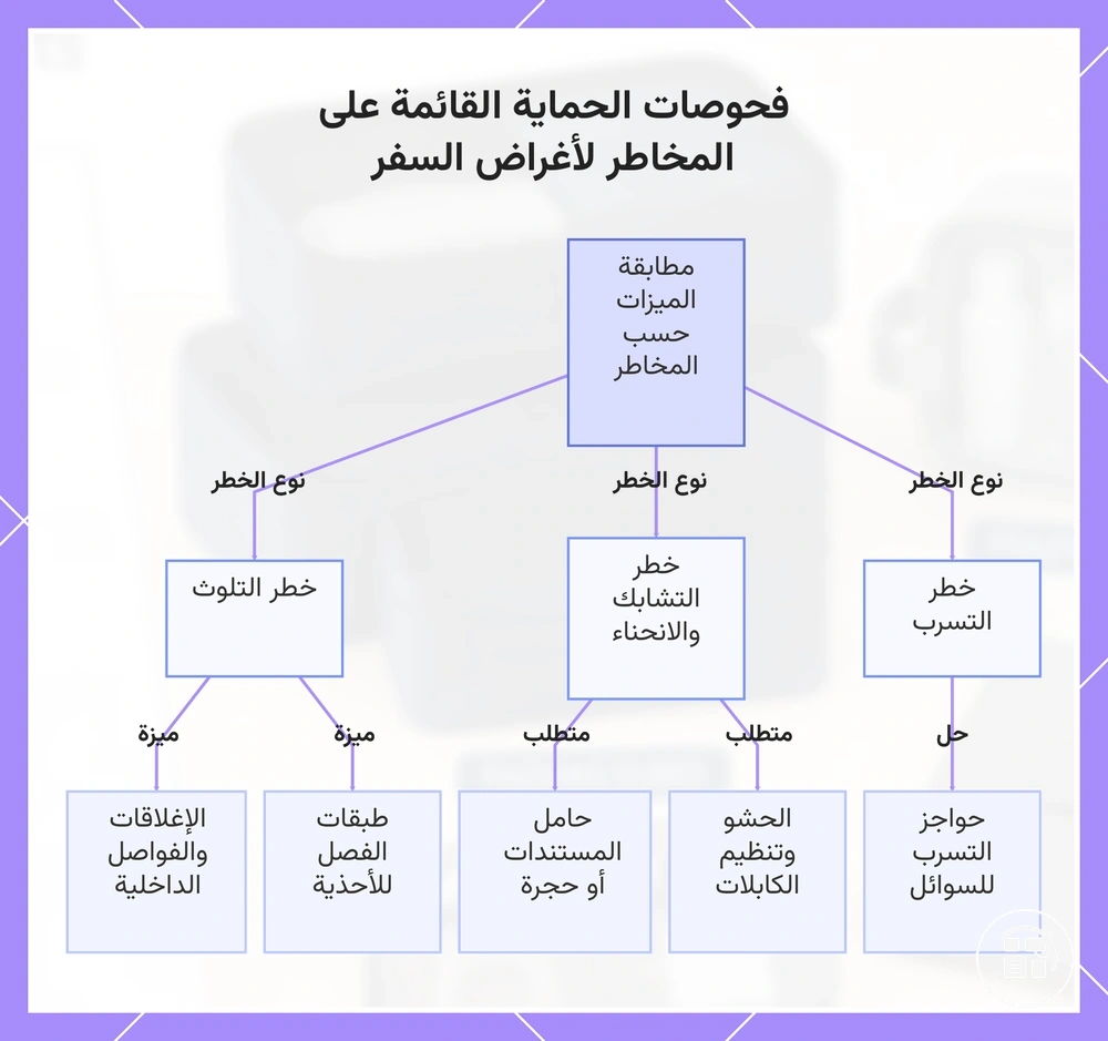فحوصات الحماية القائمة على المخاطر لأغراض السفر