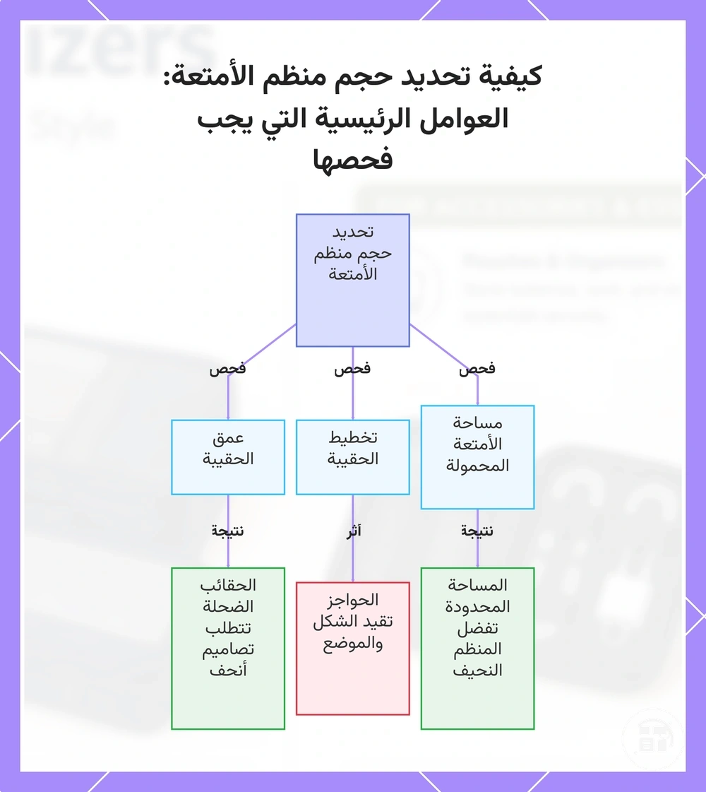 كيفية تحديد حجم منظم الأمتعة: العوامل الرئيسية التي يجب فحصها