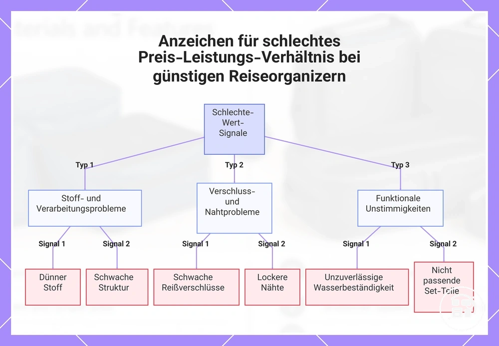 Anzeichen für schlechtes Preis-Leistungs-Verhältnis bei günstigen Reiseorganizern