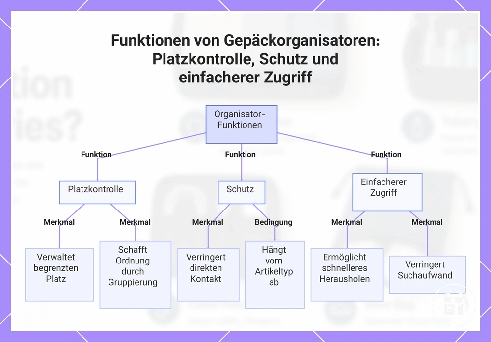 Funktionen von Gepäckorganisatoren: Platzkontrolle, Schutz und einfacherer Zugriff