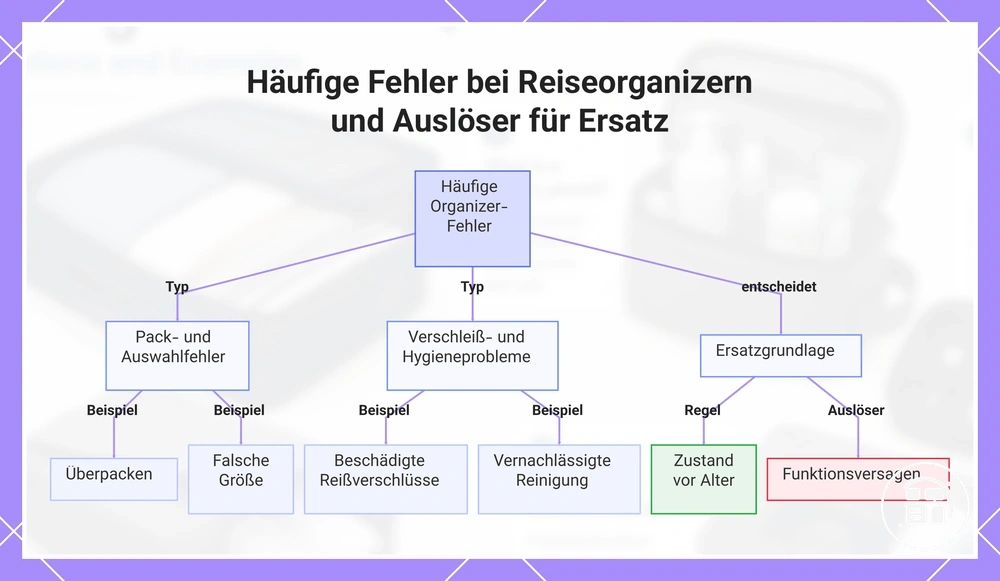 Häufige Fehler bei Reiseorganizern und Auslöser für Ersatz