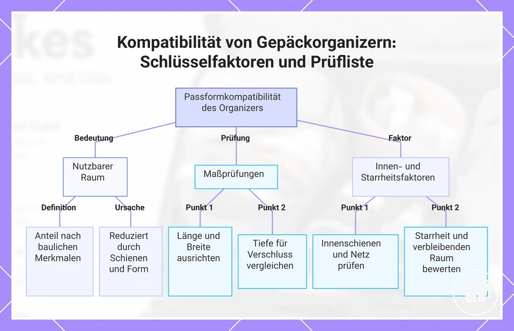 Kompatibilität von Gepäckorganizern: Schlüsselfaktoren und Prüfliste