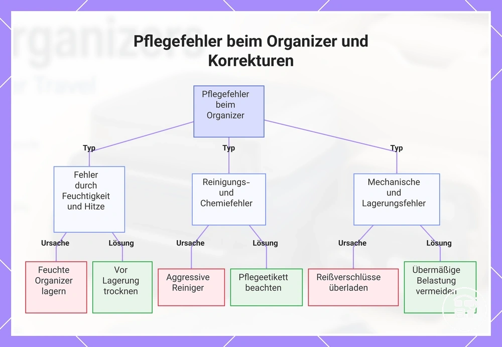 Pflegefehler beim Organizer und Korrekturen