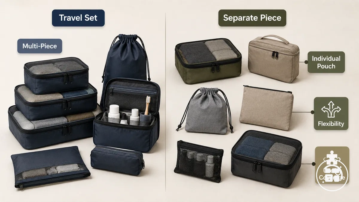Reise-Organizer-Set im Vergleich zu einzelnen Organizer-Stücken