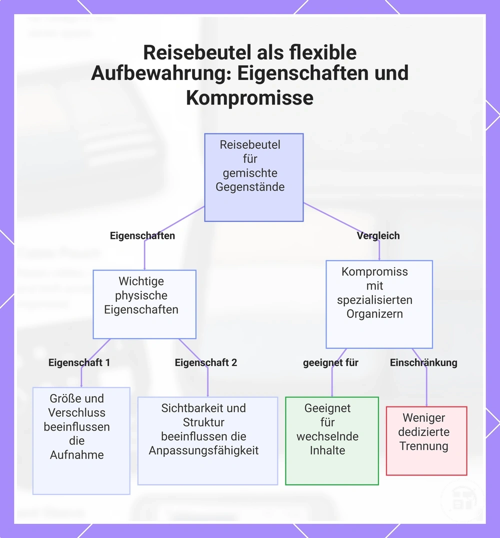 Reisebeutel als flexible Aufbewahrung: Eigenschaften und Kompromisse