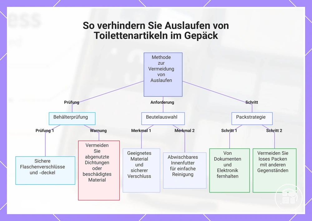 So verhindern Sie Auslaufen von Toilettenartikeln im Gepäck