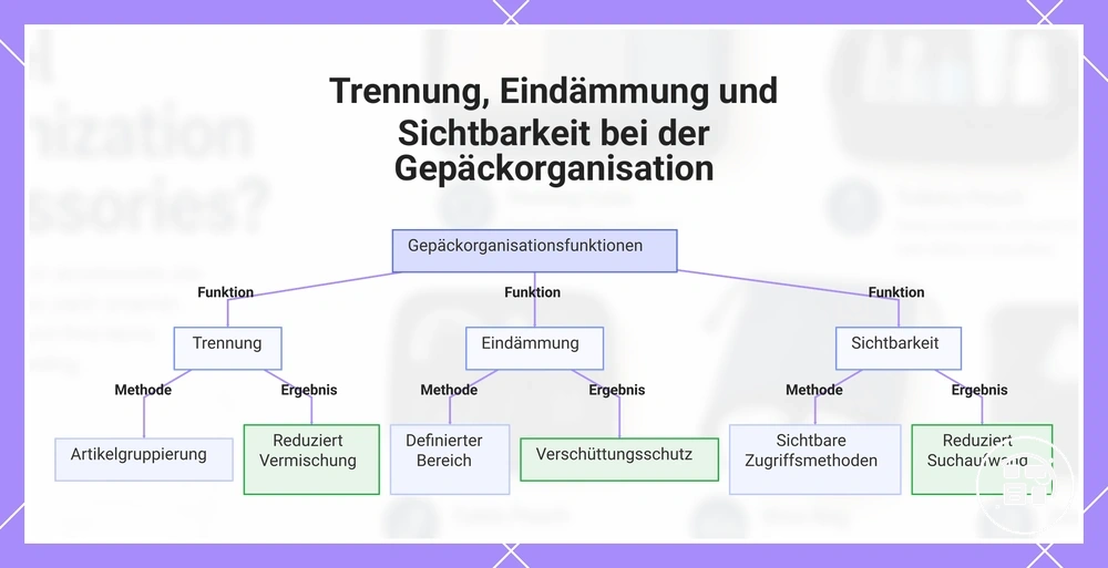 Trennung, Eindämmung und Sichtbarkeit bei der Gepäckorganisation
