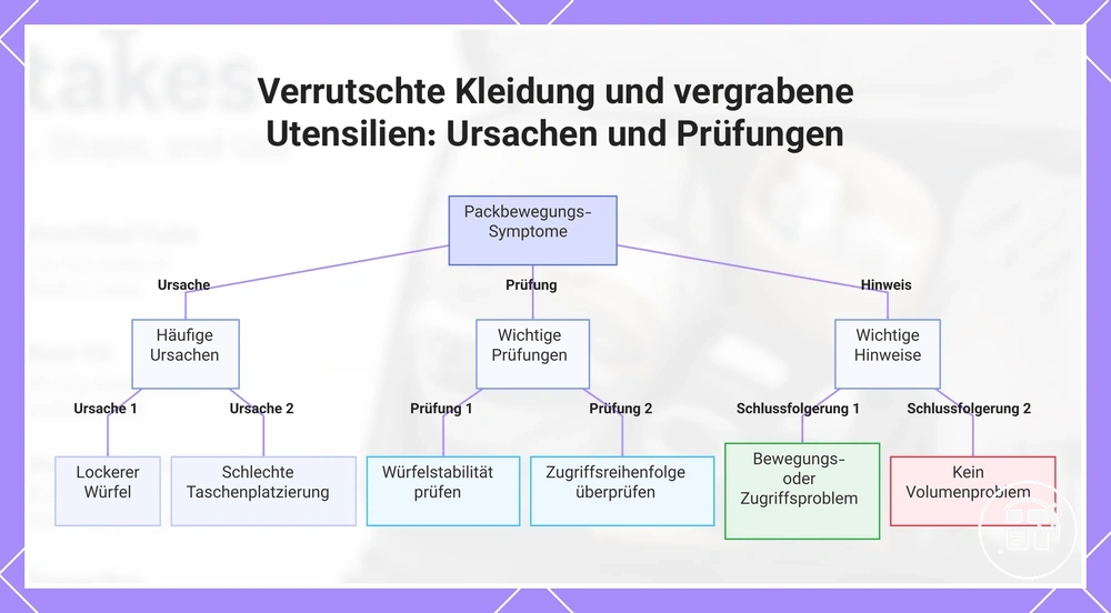 Verrutschte Kleidung und vergrabene Utensilien: Ursachen und Prüfungen