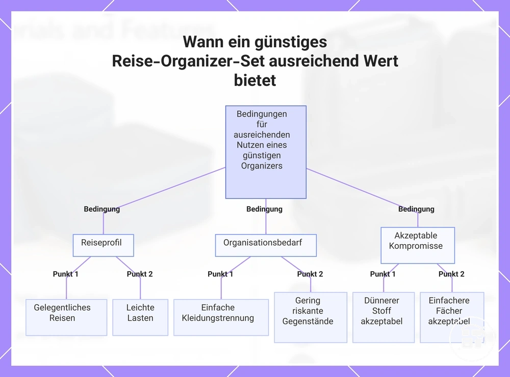 Wann ein günstiges Reise-Organizer-Set ausreichend Wert bietet