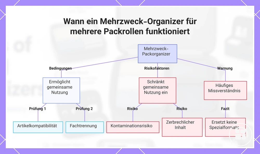Wann ein Mehrzweck-Organizer für mehrere Packrollen funktioniert