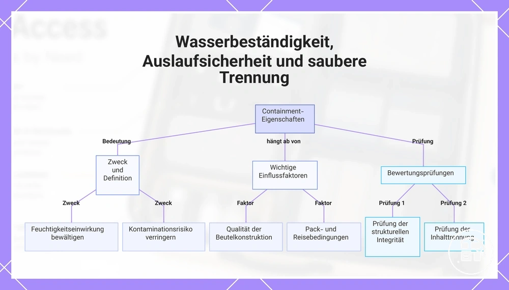 Wasserbeständigkeit, Auslaufsicherheit und saubere Trennung