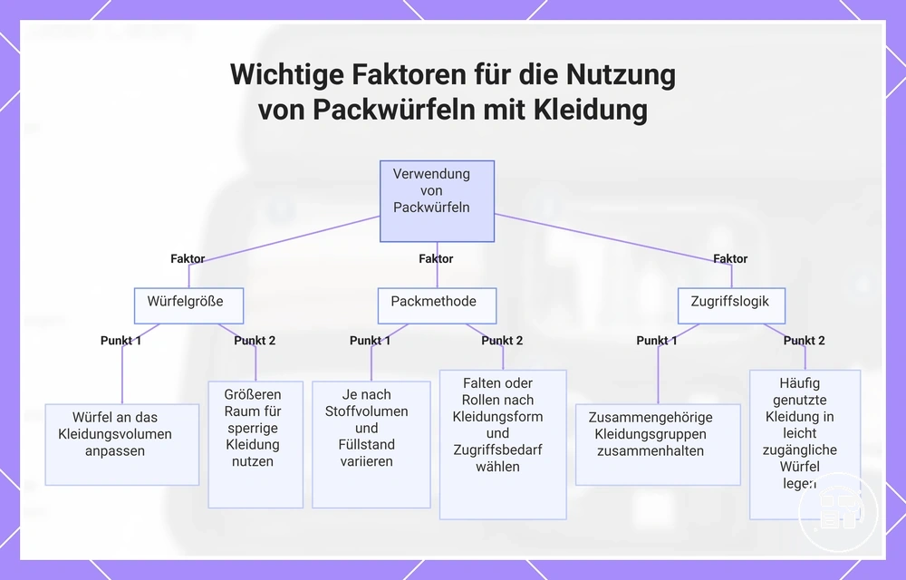 Wichtige Faktoren für die Nutzung von Packwürfeln mit Kleidung
