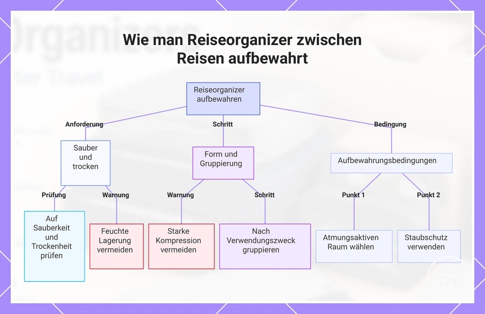 Wie man Reiseorganizer zwischen Reisen aufbewahrt