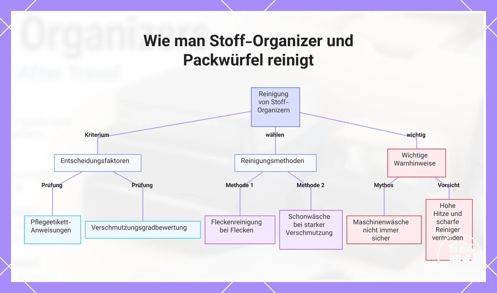 Wie man Stoff-Organizer und Packwürfel reinigt
