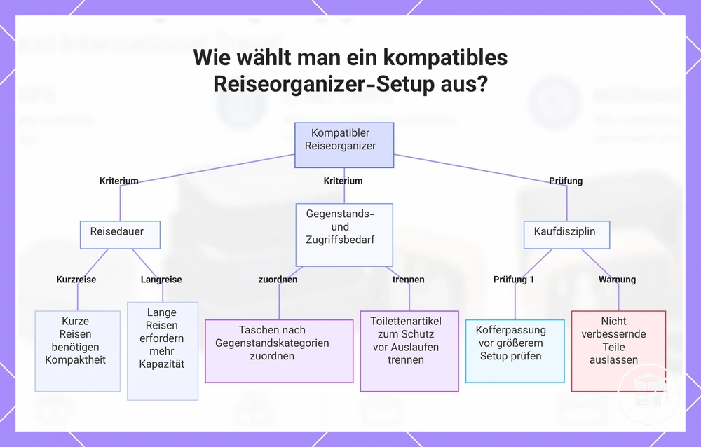 Wie wählt man ein kompatibles Reiseorganizer-Setup aus?