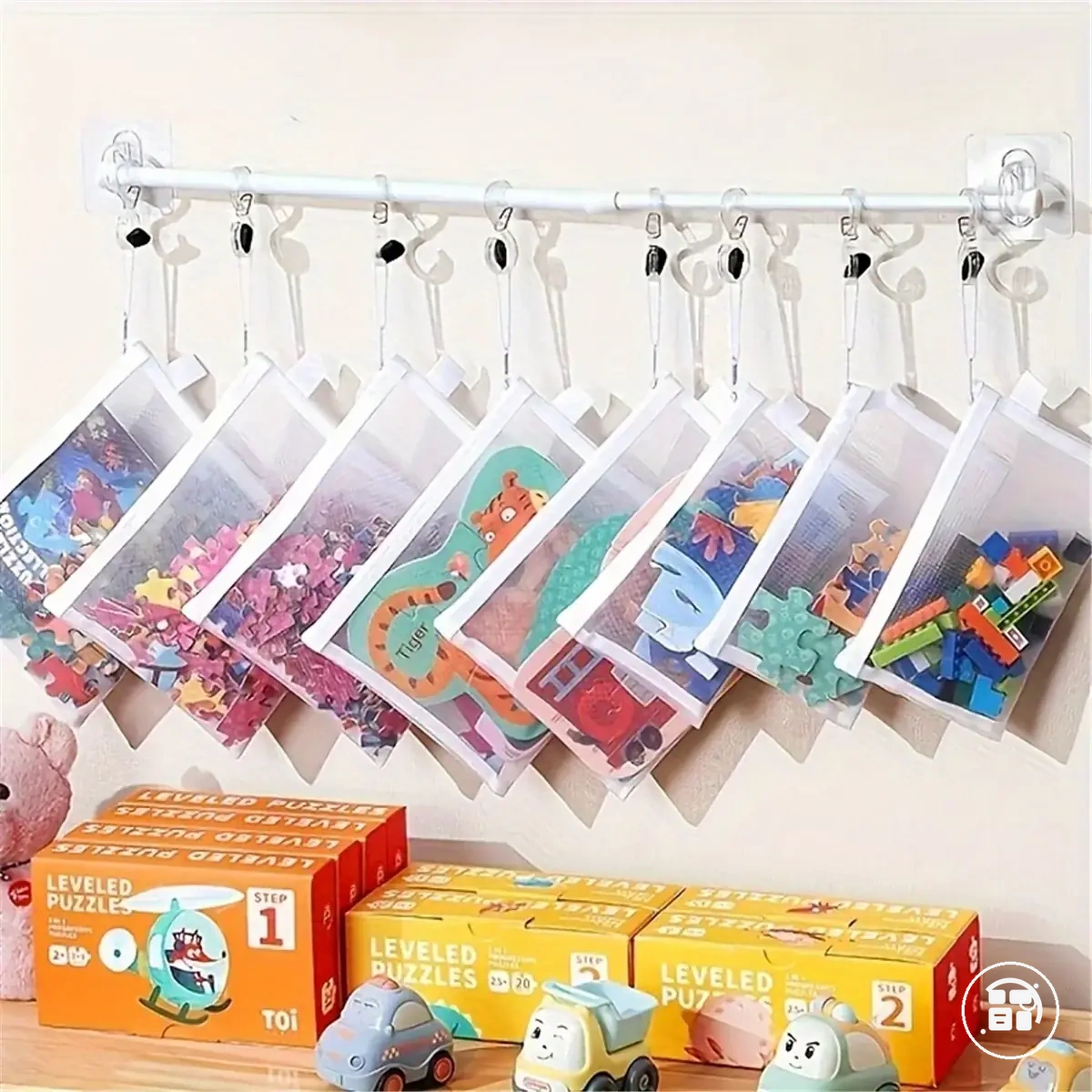 Waterproof zipper mesh bags in three sizes for travel and documents