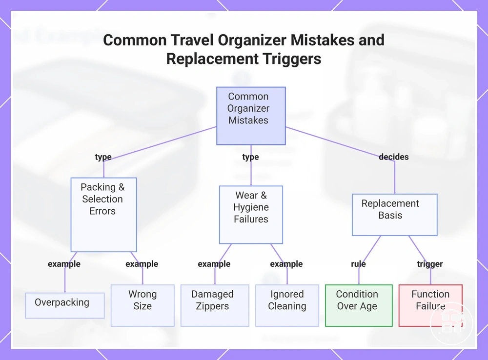 Common Travel Organizer Mistakes and Replacement Triggers