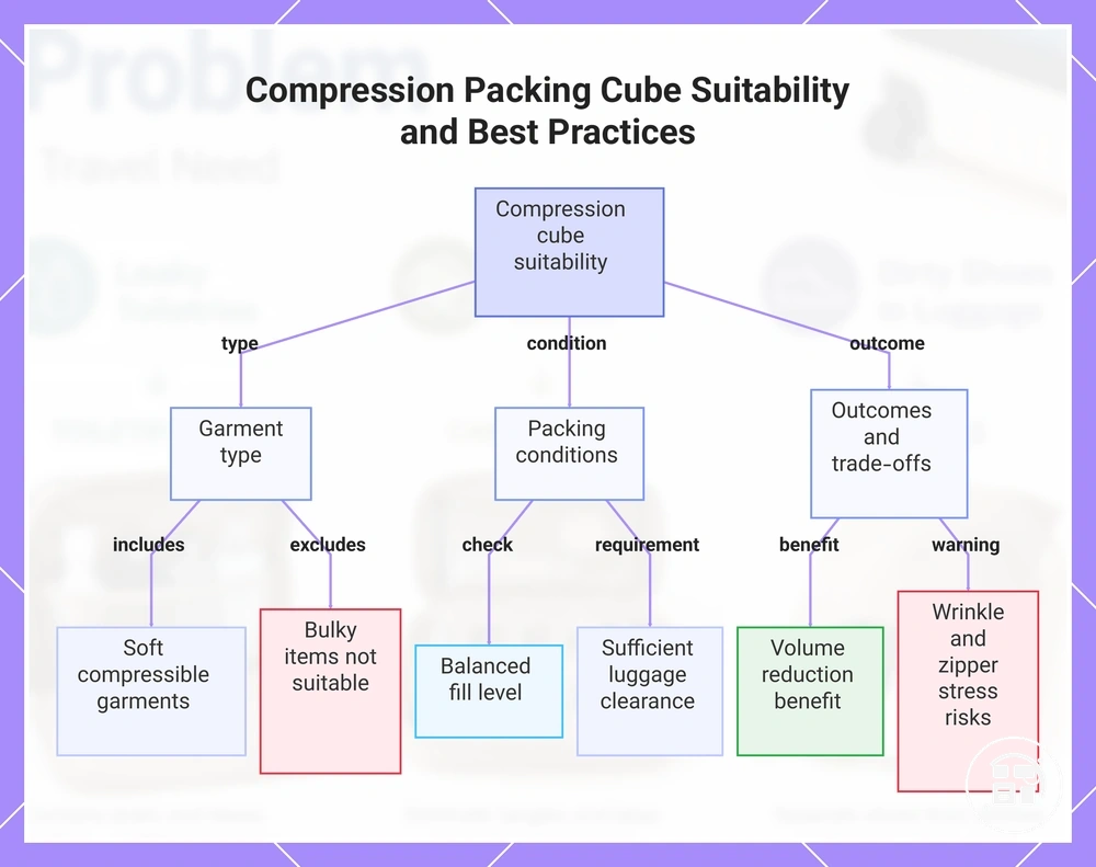 Compression Packing Cube Suitability and Best Practices