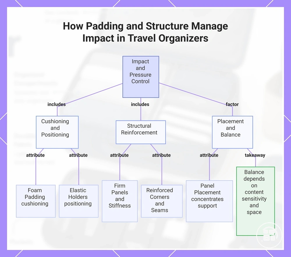 How Padding and Structure Manage Impact in Travel Organizers