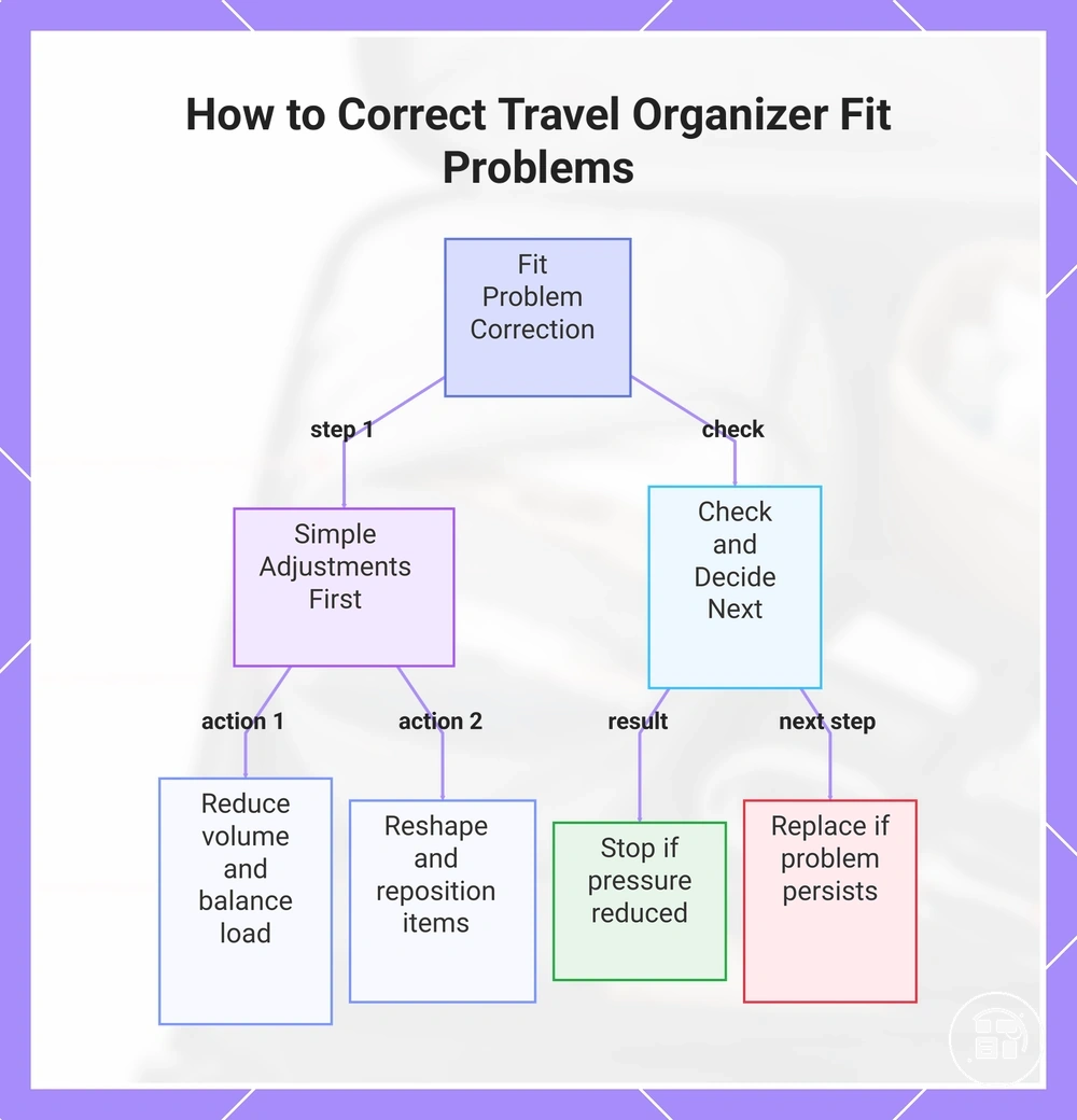 How to Correct Travel Organizer Fit Problems
