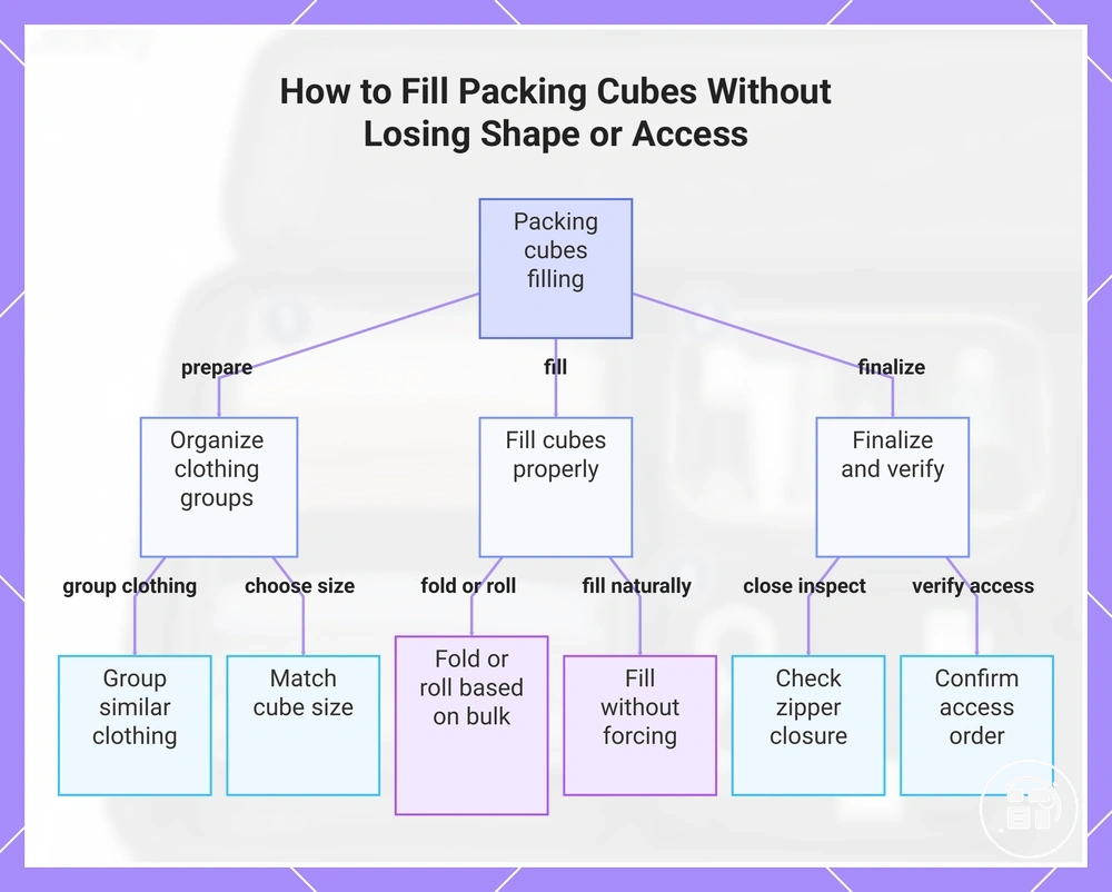How to Fill Packing Cubes Without Losing Shape or Access