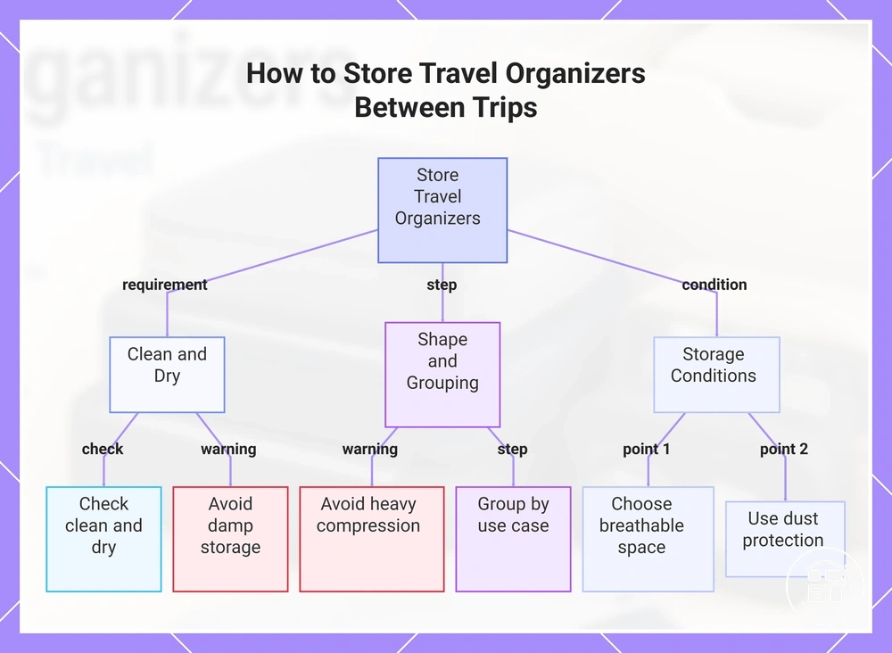 How to Store Travel Organizers Between Trips