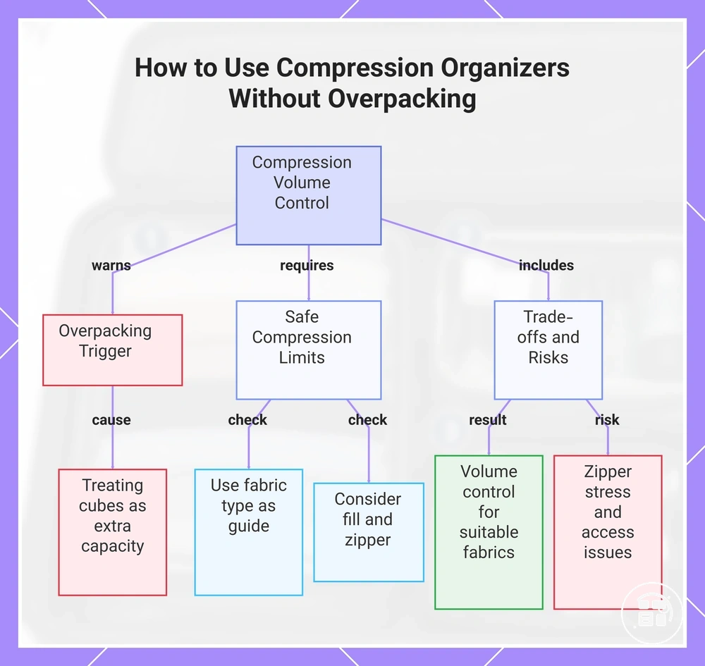 How to Use Compression Organizers Without Overpacking