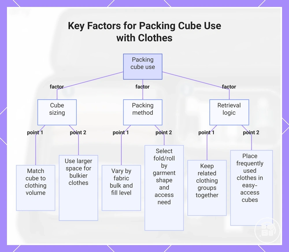 Key Factors for Packing Cube Use with Clothes