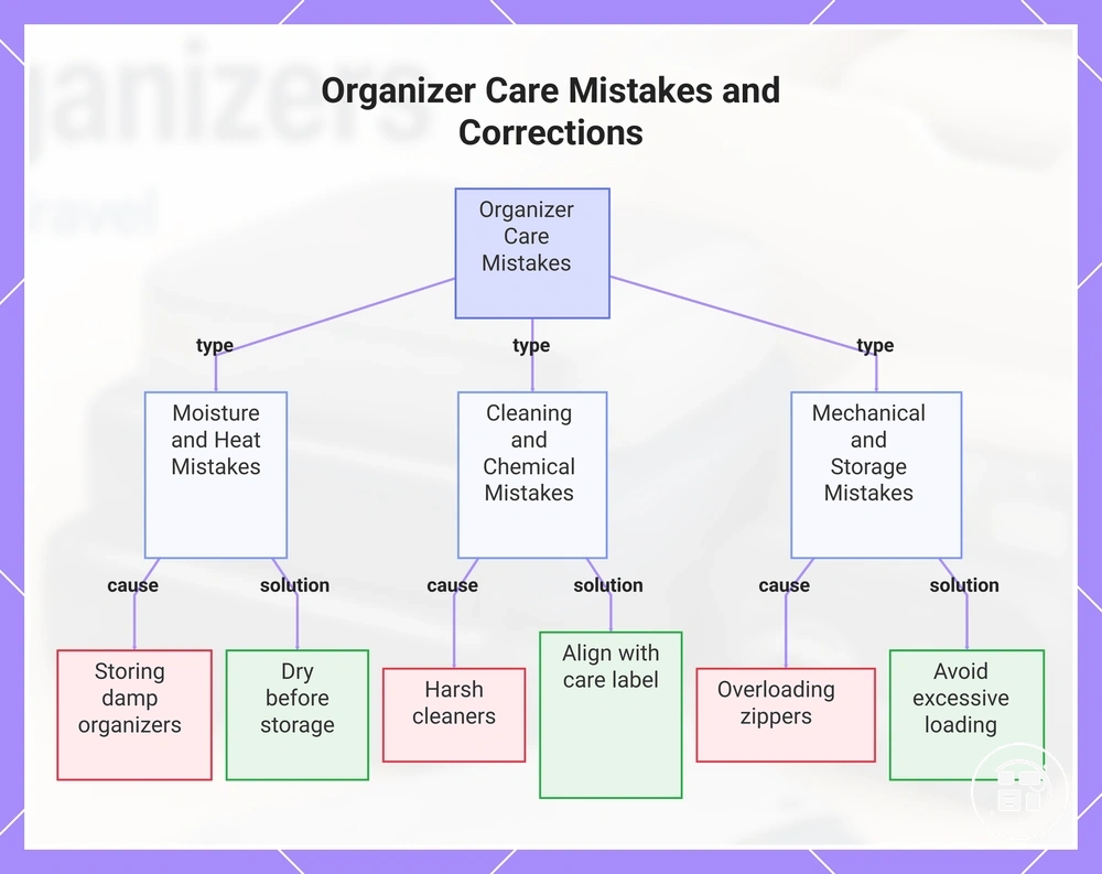 Organizer Care Mistakes and Corrections