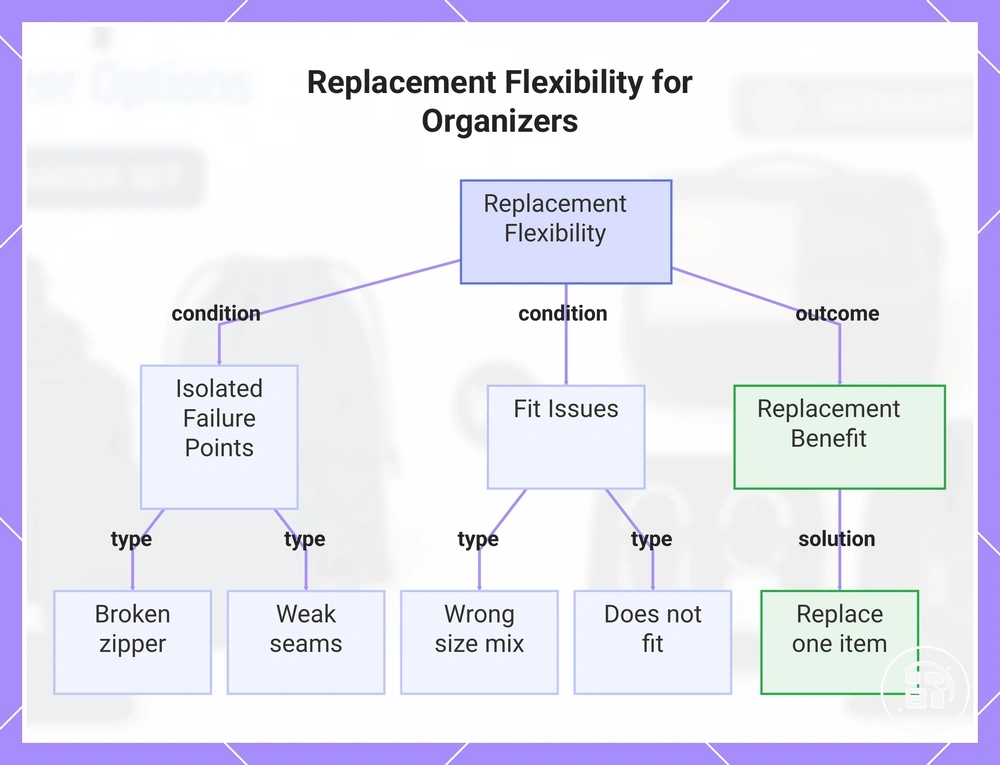 Replacement Flexibility for Organizers