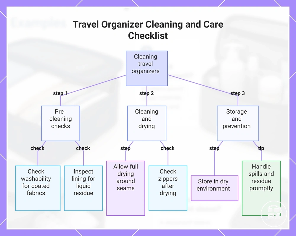 Travel Organizer Cleaning and Care Checklist