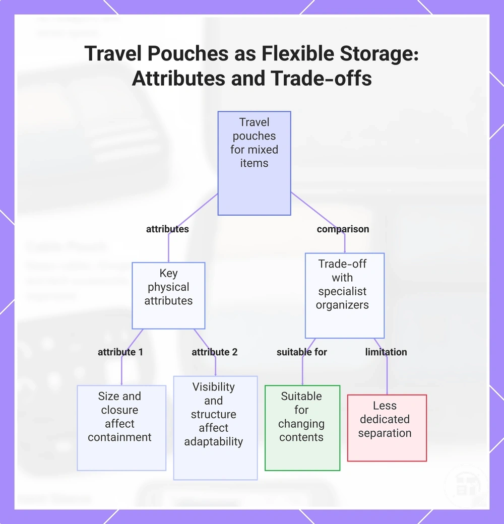 Travel Pouches as Flexible Storage: Attributes and Trade-offs