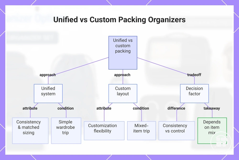 Unified vs Custom Packing Organizers