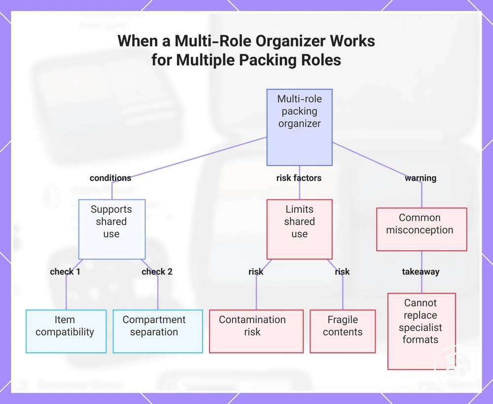 When a Multi-Role Organizer Works for Multiple Packing Roles