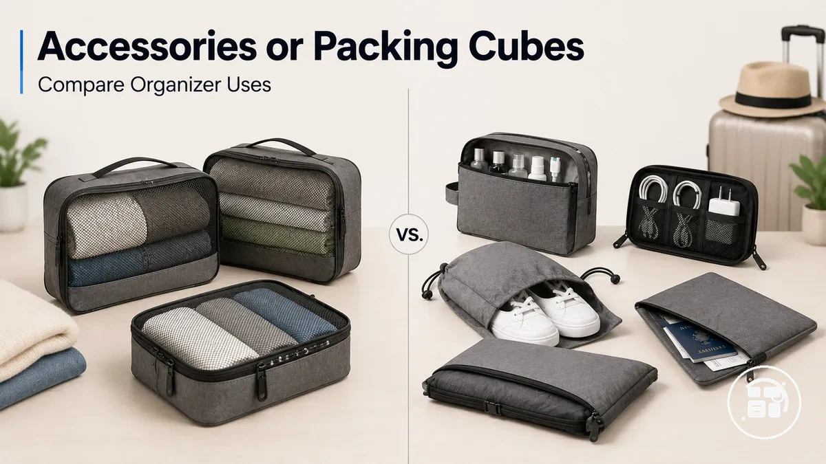 Packing cubes compared with broader travel organization accessories
