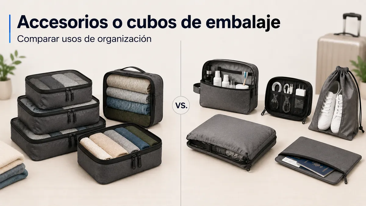 Cubos de embalaje comparados con otros accesorios para organizar el equipaje