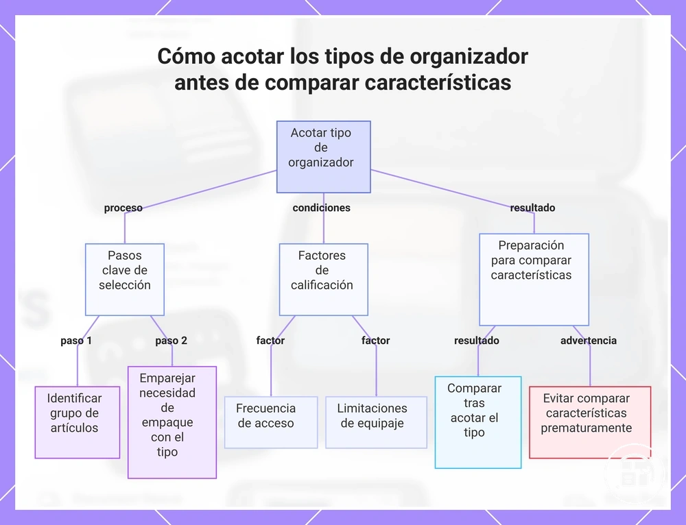 Cómo acotar los tipos de organizador antes de comparar características