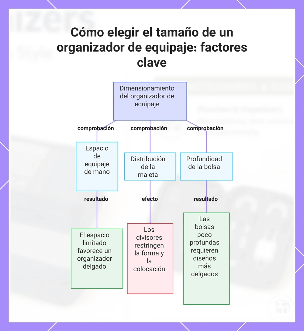 Cómo elegir el tamaño de un organizador de equipaje: factores clave