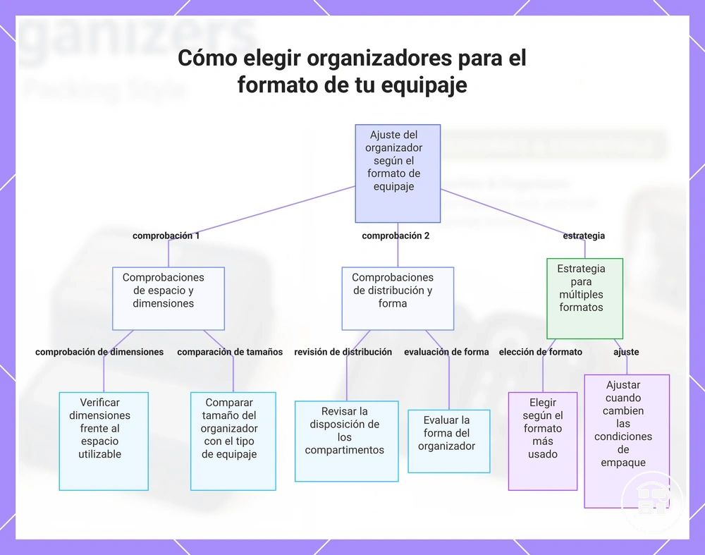 Cómo elegir organizadores para el formato de tu equipaje