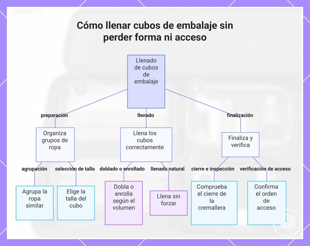 Cómo llenar cubos de embalaje sin perder forma ni acceso