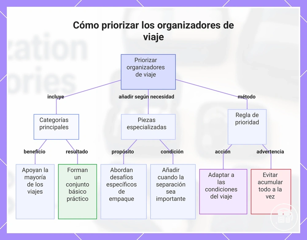 Cómo priorizar los organizadores de viaje