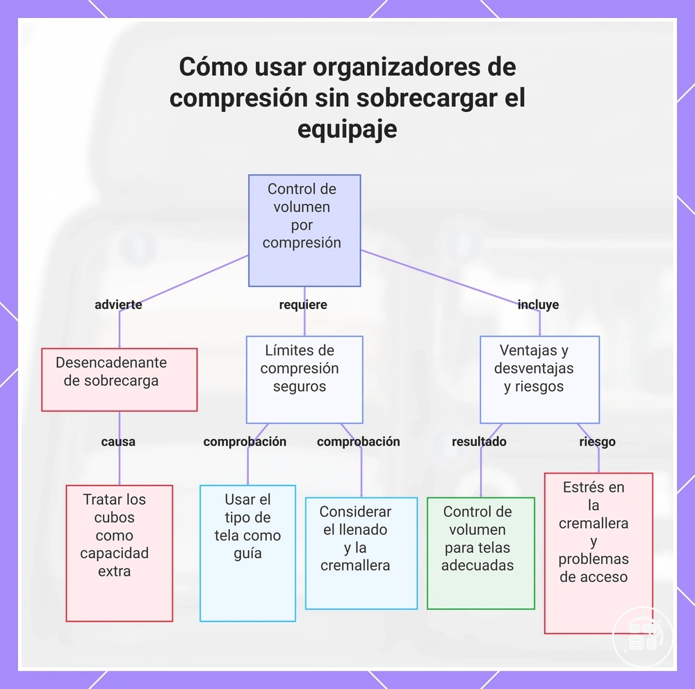 Cómo usar organizadores de compresión sin sobrecargar el equipaje