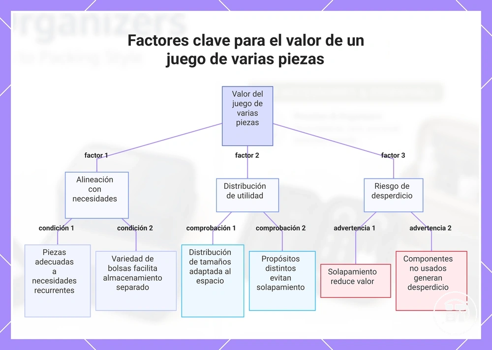 Factores clave para el valor de un juego de varias piezas