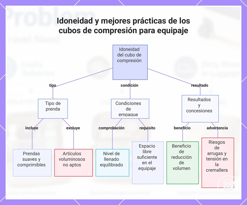 Idoneidad y mejores prácticas de los cubos de compresión para equipaje