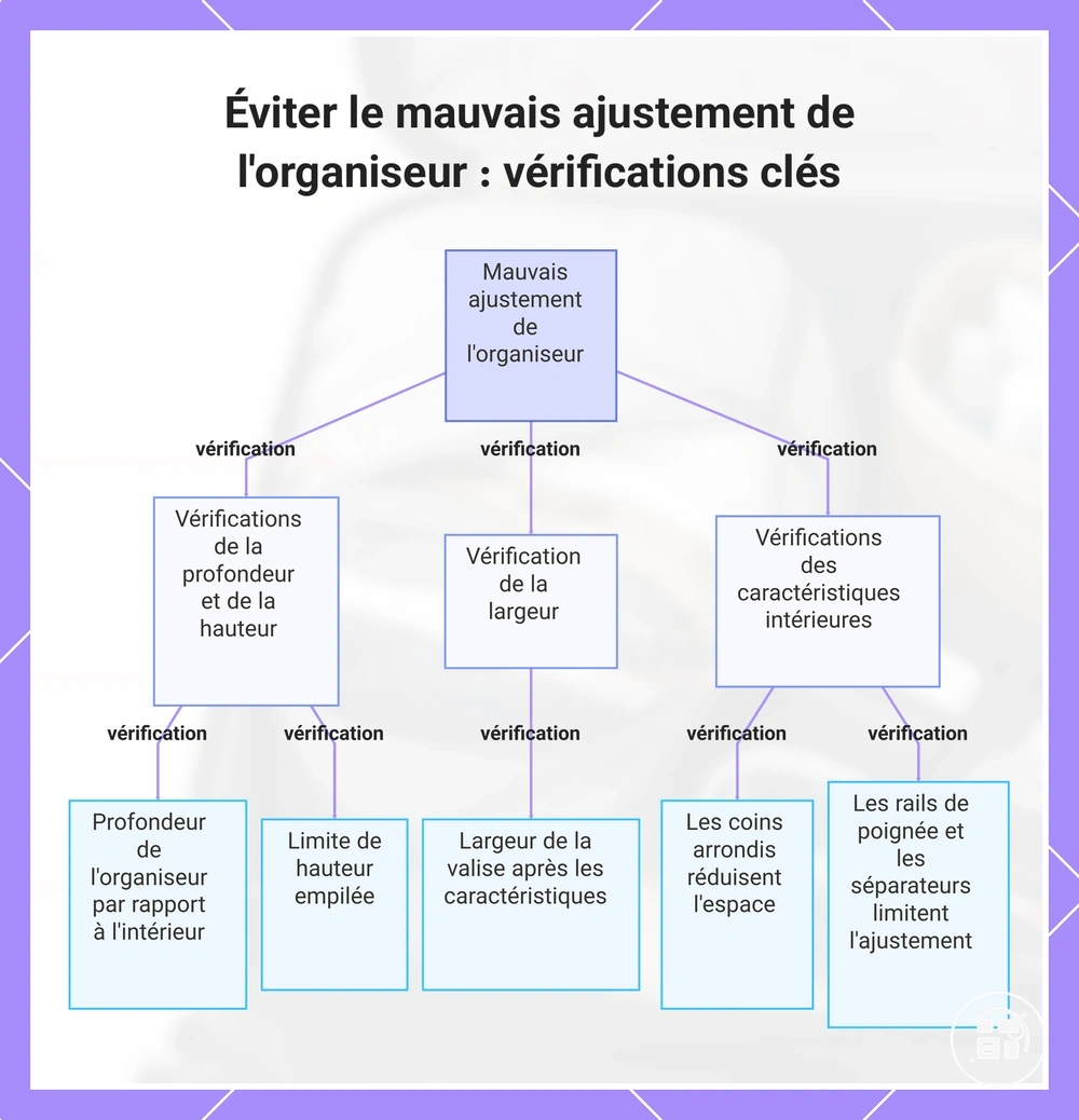 Éviter le mauvais ajustement de l'organiseur : vérifications clés