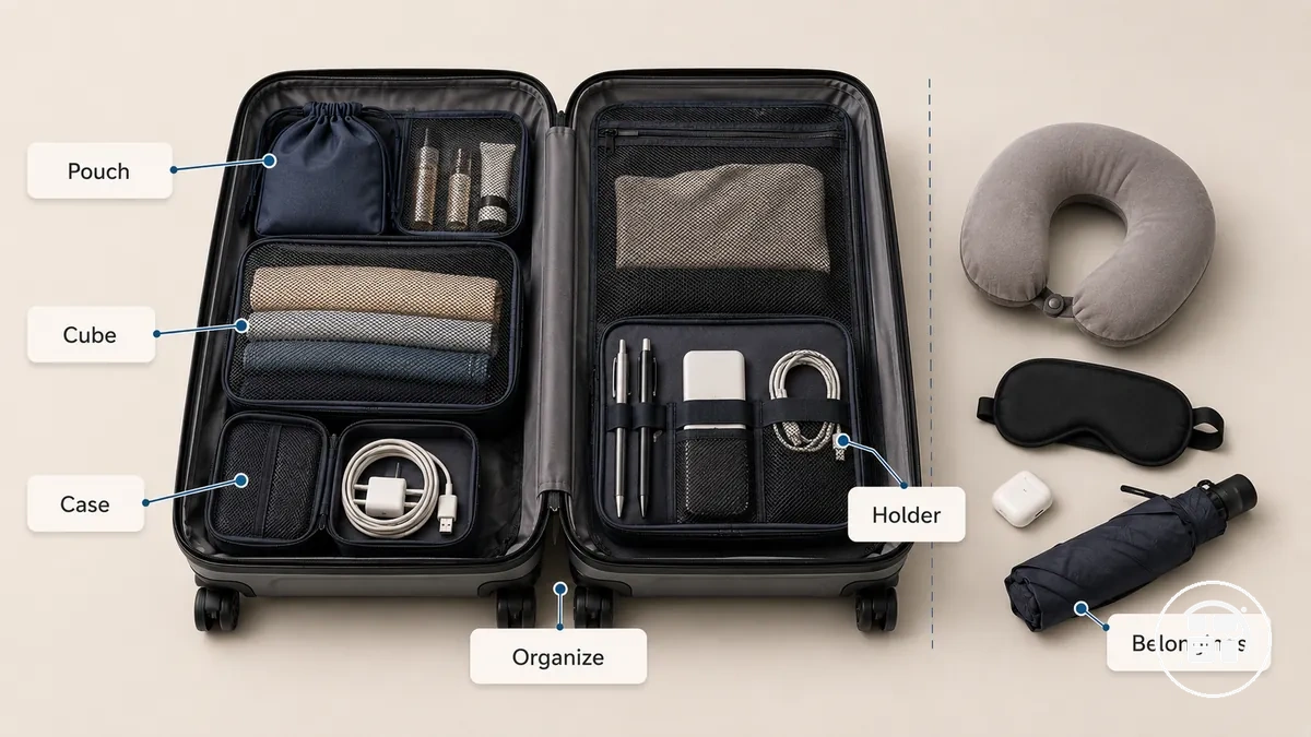Exemples d’articles qui comptent comme accessoires d’organisation de voyage