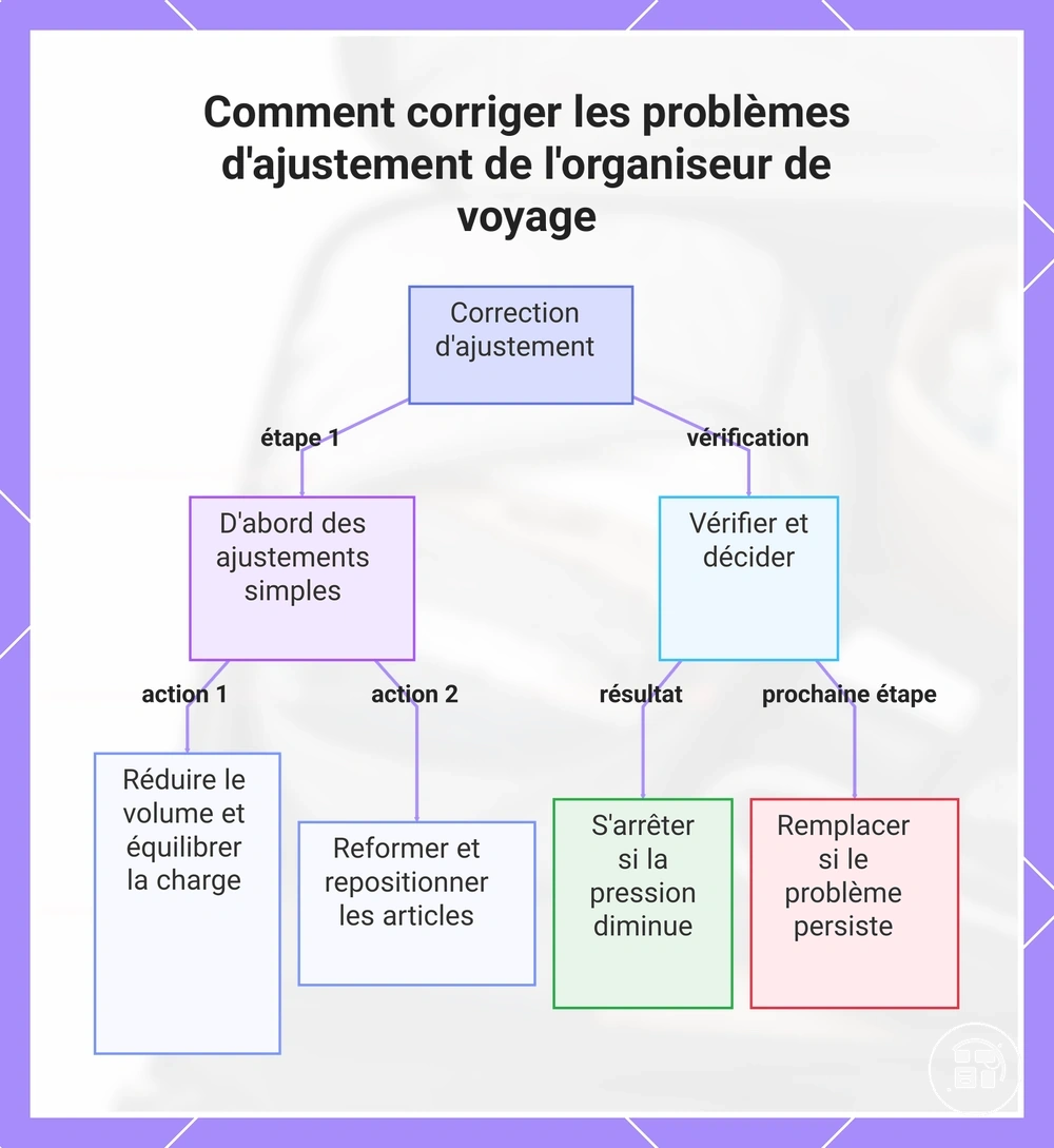 Comment corriger les problèmes d'ajustement de l'organiseur de voyage
