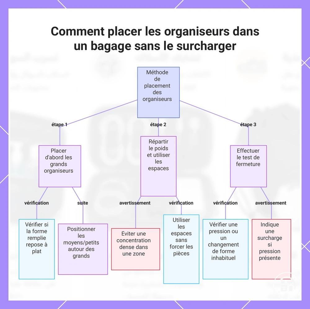 Comment placer les organiseurs dans un bagage sans le surcharger