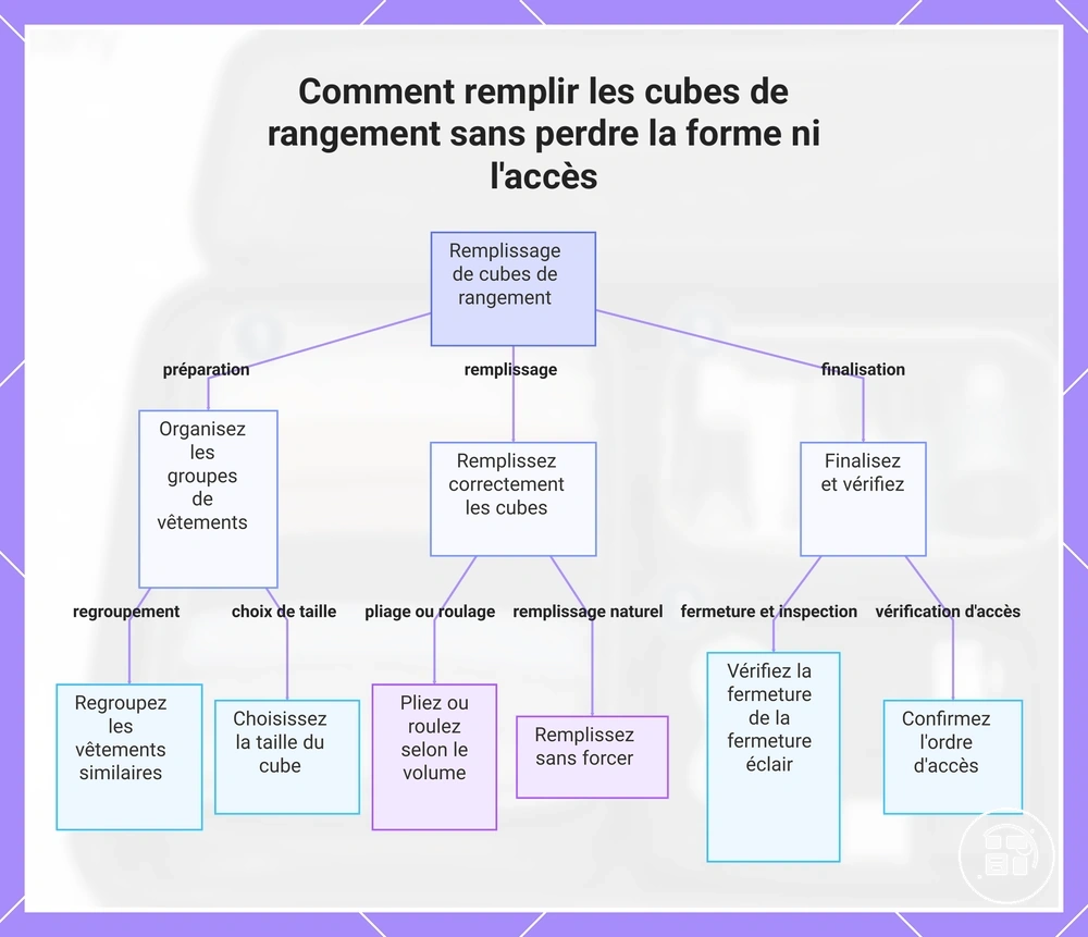 Comment remplir les cubes de rangement sans perdre la forme ni l'accès